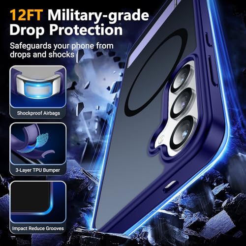 Image of SPIDERCASE Magnetic for Samsung Galaxy S25 Plus Case, [3 Stand Ways][ Military Grade Drop Protection] with Invisible Stand Shockproof Slim Case for Samsung Galaxy S25 Plus 6.7 inch, Purple