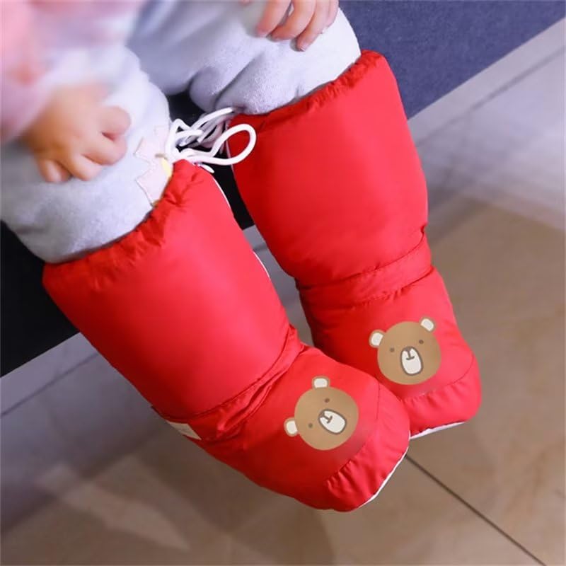 Infant Boy Girl Warm Cartoon Ankle Bootie for Indoor Home Walking4