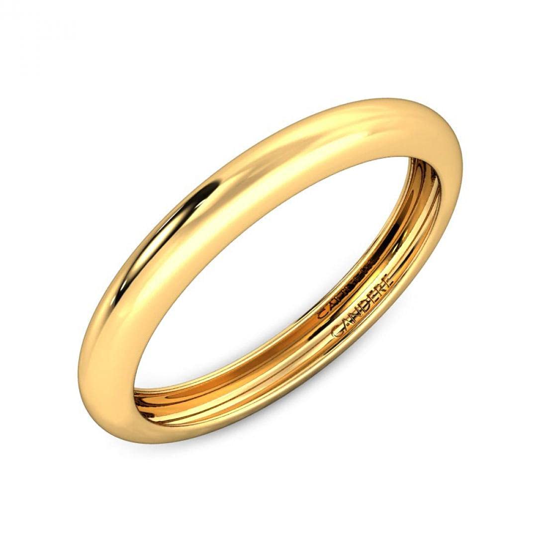 CANDERE - A KALYAN JEWELLERS COMPANY Lightweight 18kt Yellow Gold Band Ring for Men (B09928CTX3) Amazon Price History, Amazon Price Tracker