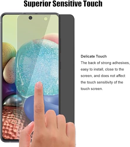 Miniatura 4 de (No compatible con desbloqueo de huellas dactilares) Paquete de 3 protectores de pantalla de privacidad para Samsung Galaxy A71 5G / A71 5G UW anti