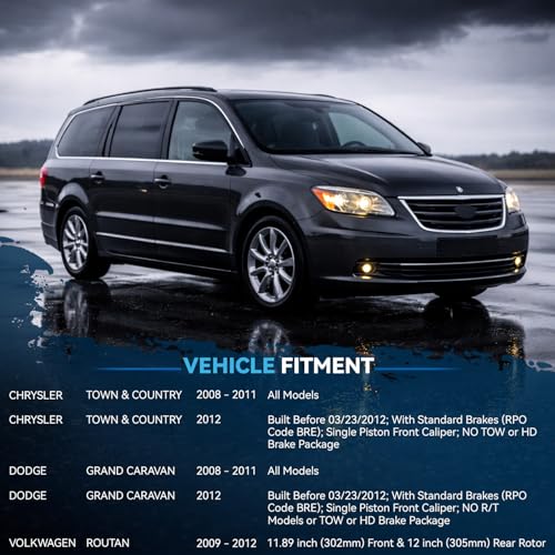 Image of Detroit Axle - Brake Kit for Dodge Grand Caravan Chrysler Town & Country