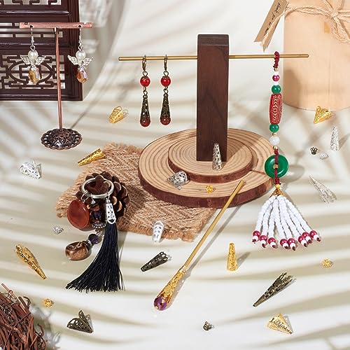 Cheriswelry 450pcs Filigree Flower Bead Caps 5 Styles Tibetan Cones Bead End Caps Spacers for Earring Jewelry Making Hole: 1-2mm - Image 3