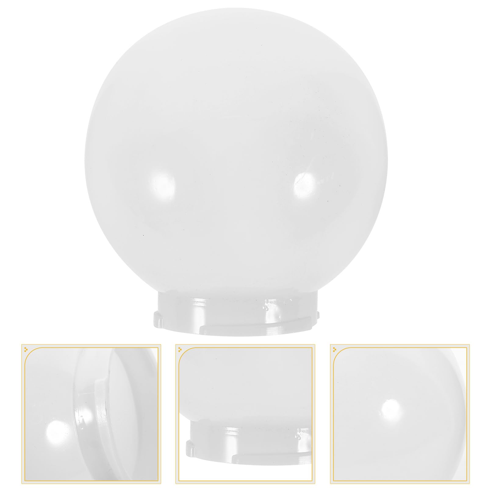 DOITOOL Globe Lamp Shade 6-Inch Acrylic Spherical Light Cover Replacement for Wall Lamp Post Porch Outdoor Indoor Lighting Fixture - Image 4
