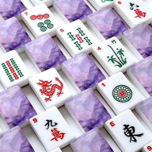 Set de Mahjong Americano con Fichas Acrílicas y Bolsa miniatura 4