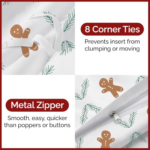 Image of Christmas Duvet Cover King Size - 104 x 90, Gingerbread Cookie