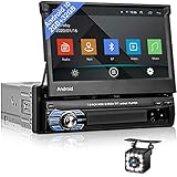 [2G+32G] 7 Inch Android 10.0 Car Stereo Single Din Flip Out Touch Screen Car Radio GPS Navigation...