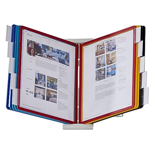 DURABLE Desktop Reference System, 10 Double-Sided Panels, Letter-Size, Assorted Colors, INSTAVIEW Design (561200)