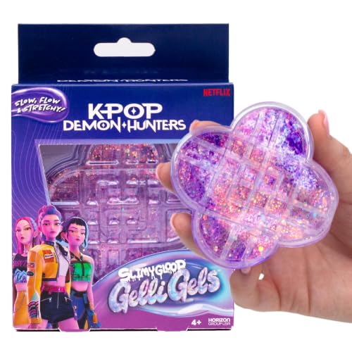 Image of Netflix Kpop Demon Hunters HUNTR /X Purple Gelli Gels - Slow-Flow Glitter Squishy Sensory Toy, Sugar Squish Stress Fidget for Kids & Teens