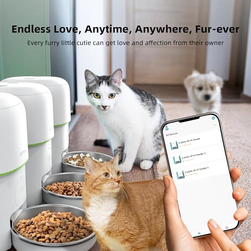Cat-Feeder-Automatic-with-APP-Easy-to-Clean-8cup68oz-24GHz-WiFi-Automatic-Cat-Feeder-for-Remote-Feeding-Cat-Food-Dispenser-with-Lock-Feature-and-Suitable-Portion-Size-Easy-to-Use