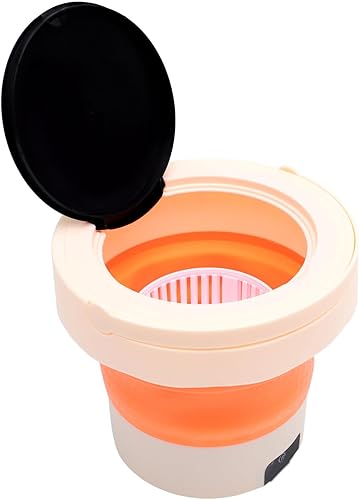Lavadora portátil plegable pequeña lavadora con rotación de alta velocidad para viajes, camping, viajes de negocios, diseño ligero para eliminar