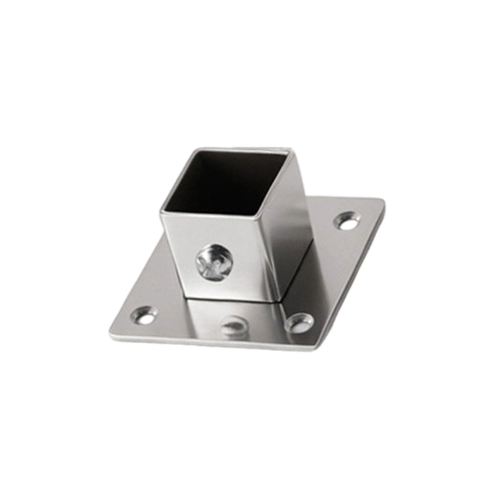 Msioytog Multicolor Stable Stainless Steel Square Tube Mounting Plate Rustproof Square Tube Mounting Flanges For Heavy Duty Use Stainless Steel Connector