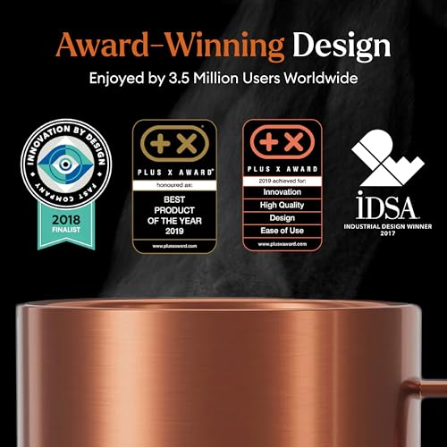 Image of Ember Temperature Control Smart Mug 2, 14 Oz, App-Controlled Heated Coffee Mug with 80 Min Battery Life and Improved Design, Copper