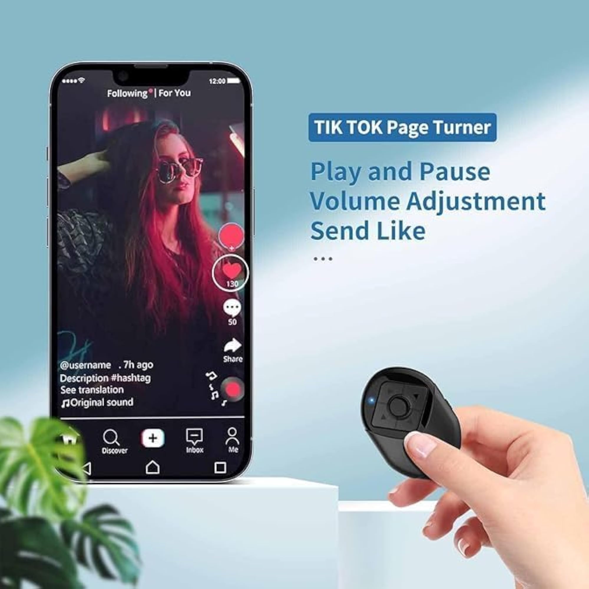Bluetooth Scrolling Page Turner & Remote Control