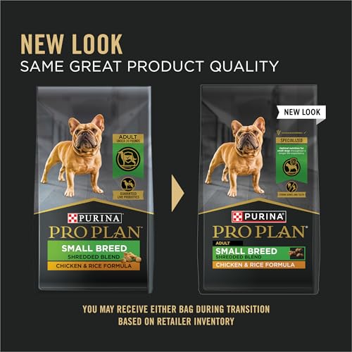 Purina Pro Plan Small Breed Chicken & Rice Shredded Blend Dog Food - 18 lb