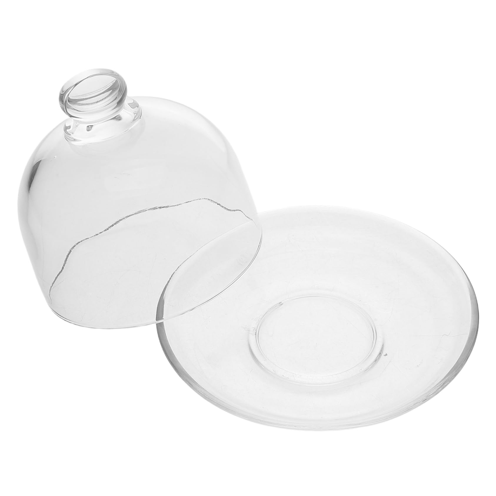 Mini-assiettes à Dessert Verre avec Plateau Mipcase et Couvercle pour Thé et Café Gourmand Élégant