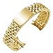 Produktbild BrightBulb Fünf-Perlen Edelstahl Uhrenarmband Damenkette Zubehör Arc Armband für Rolex Daytona Submariner GMT-Gold 19mm