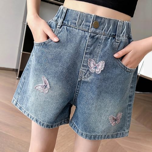 Short denim fille confortable 4-14 ans vêtement polyvalent printemps été
