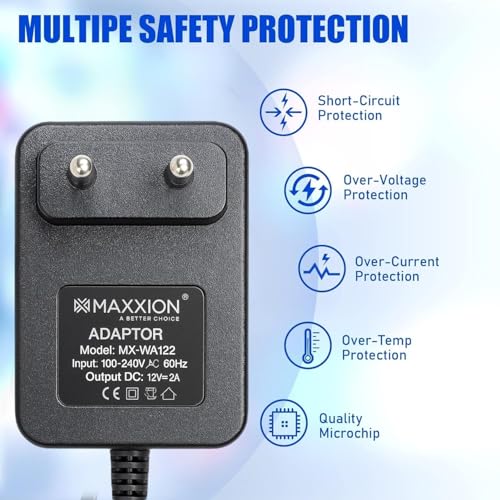 Image of 12V 2A DC Power Adapter | SMPS Power Supply with 5.5x2.5mm Pin | Suitable for CCTV Camera, DVR, NVR, LED Strip Lights, Router & Set-Top Box