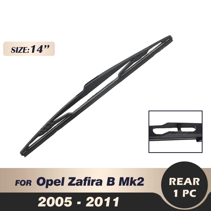 1 sztuka tylnej wycieraczki do samochodu Opel Zafira B Mk2 2005-2011 naturalna guma zamiennik piór wycieraczek