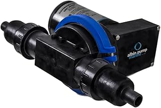 ALBIN PUMP MARINE Waste Water Diaphragm Pump 6G 12V - 03-01-001, White