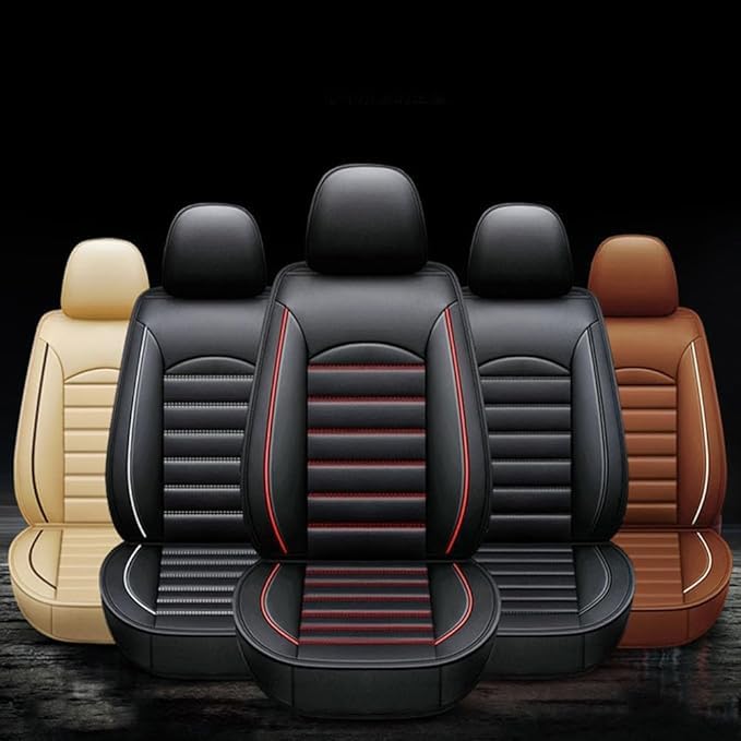 Fundas Asientos Coche para Audi Q3 S-Line/Q3 Quattro/Q3 Sportback/Q5/Q5, Impermeable Cómodo Juegos Cubreasientos Interior Accesorios,Black-White