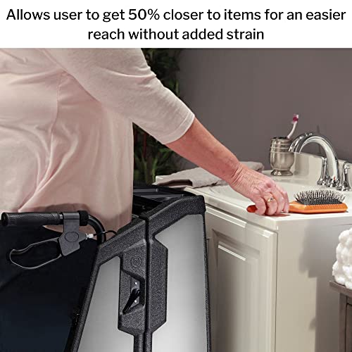 Motivo Tour Rolling Walker For Seniors, Upright - Folding 4-Wheel Rollator With Tray, Cup Holders, Seat, Storage - 300 Lbs Limit, Ruby Red, 24 In X 32 In, 1 Count #TOP3