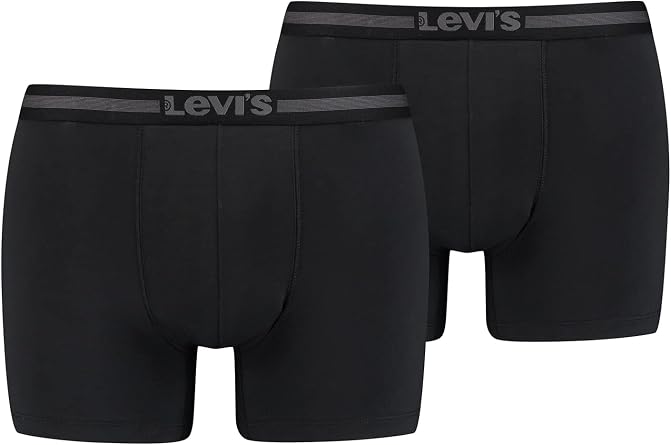 Levi's mens Tencel Boxer Brief Boxer Briefs, Jet Black, Medium