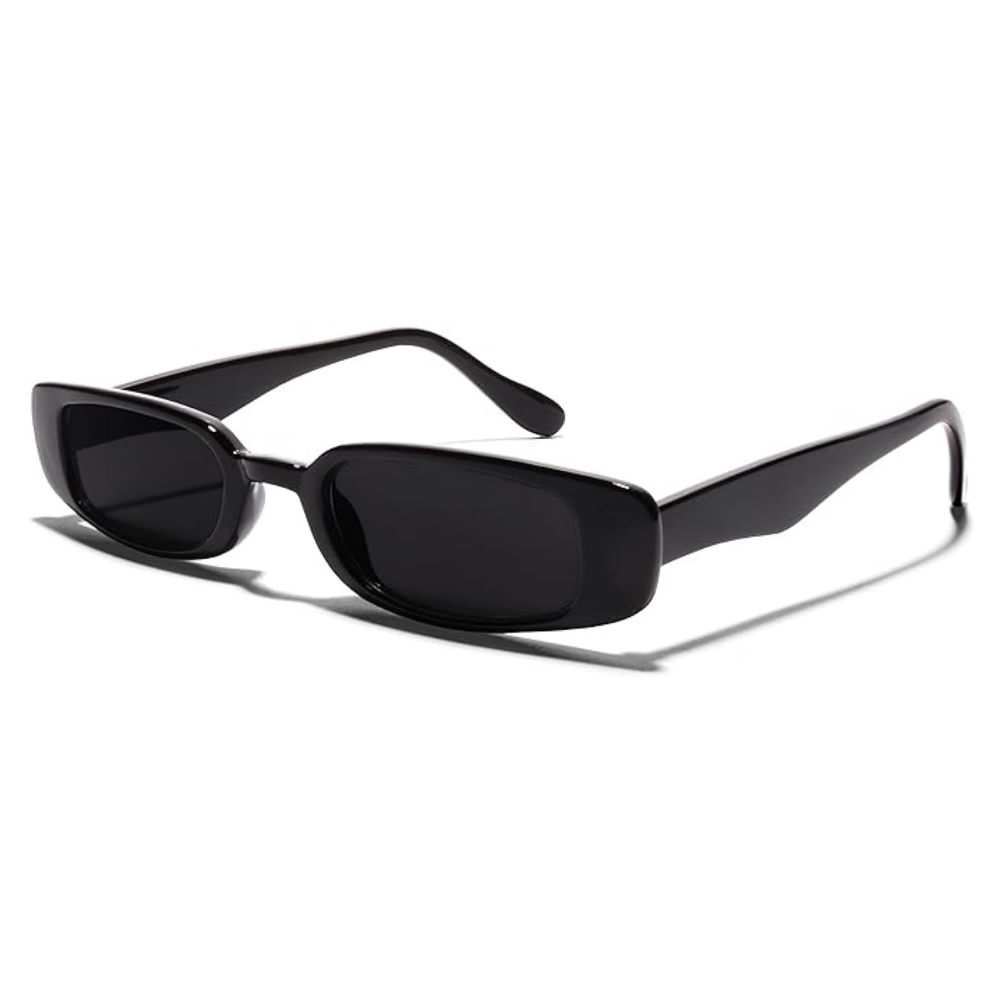 ShadyVEU Slim Classic Rectangular Sunglasses UV Protection 90’s Vintage Small Wide Retro Frame Fashion Shades