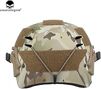 Vista 10 de EMERSONGEAR Cascos tácticos con gafas protectoras, montaje en riel, cubierta NVG, protección militar, Airsoft, paintball, casco rápido