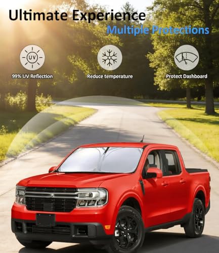 Image of Windshield Sun Shade for Ford Maverick 2022-2025 Accessories