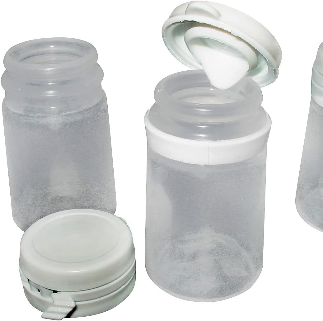 2 x 20ml Empty Paint Pots Small Plastic Containers for Ink/Glue