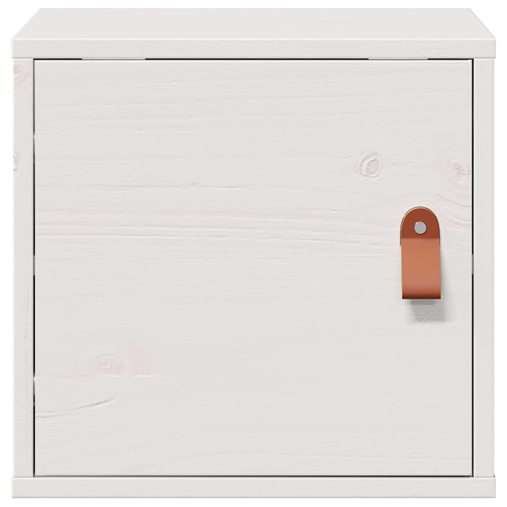 Szafka ścienna biała z litego drewna sosnowego, 31,5 x 30 x 30 cm, szafka wisząca z elastycznym montażem na drzwiach, wytrzymały regał ścienny do salonu, łazienki, kuchni, praktyczny regał
