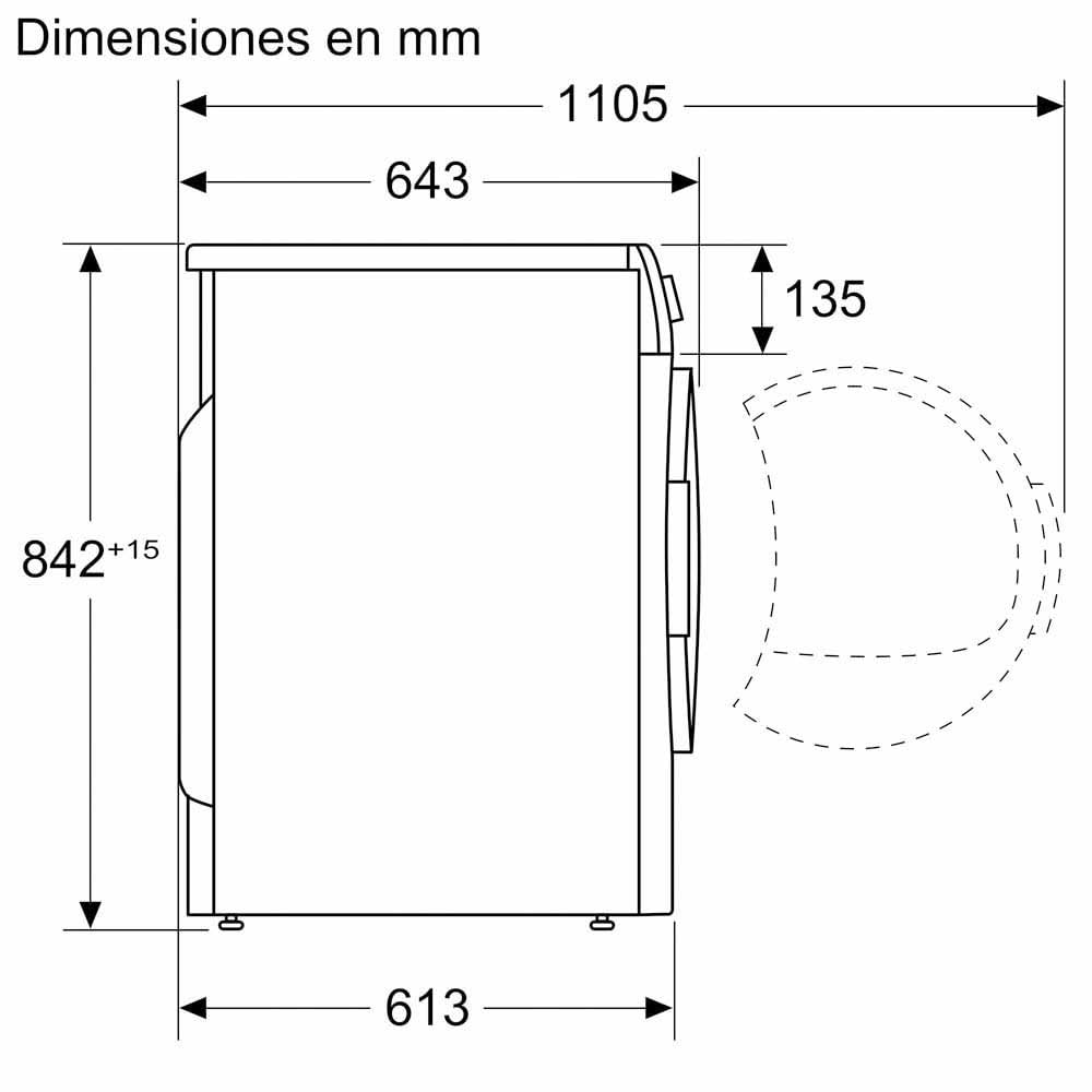 Balay Secadora de condensación 3SB287B 8 kg
