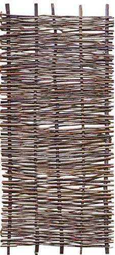 Weidenprofi Sichtschutz, Haselnusszaun Modell Stabil, Flechtzaun aus Hasel, Größe (BxH): 90 x 180 cm