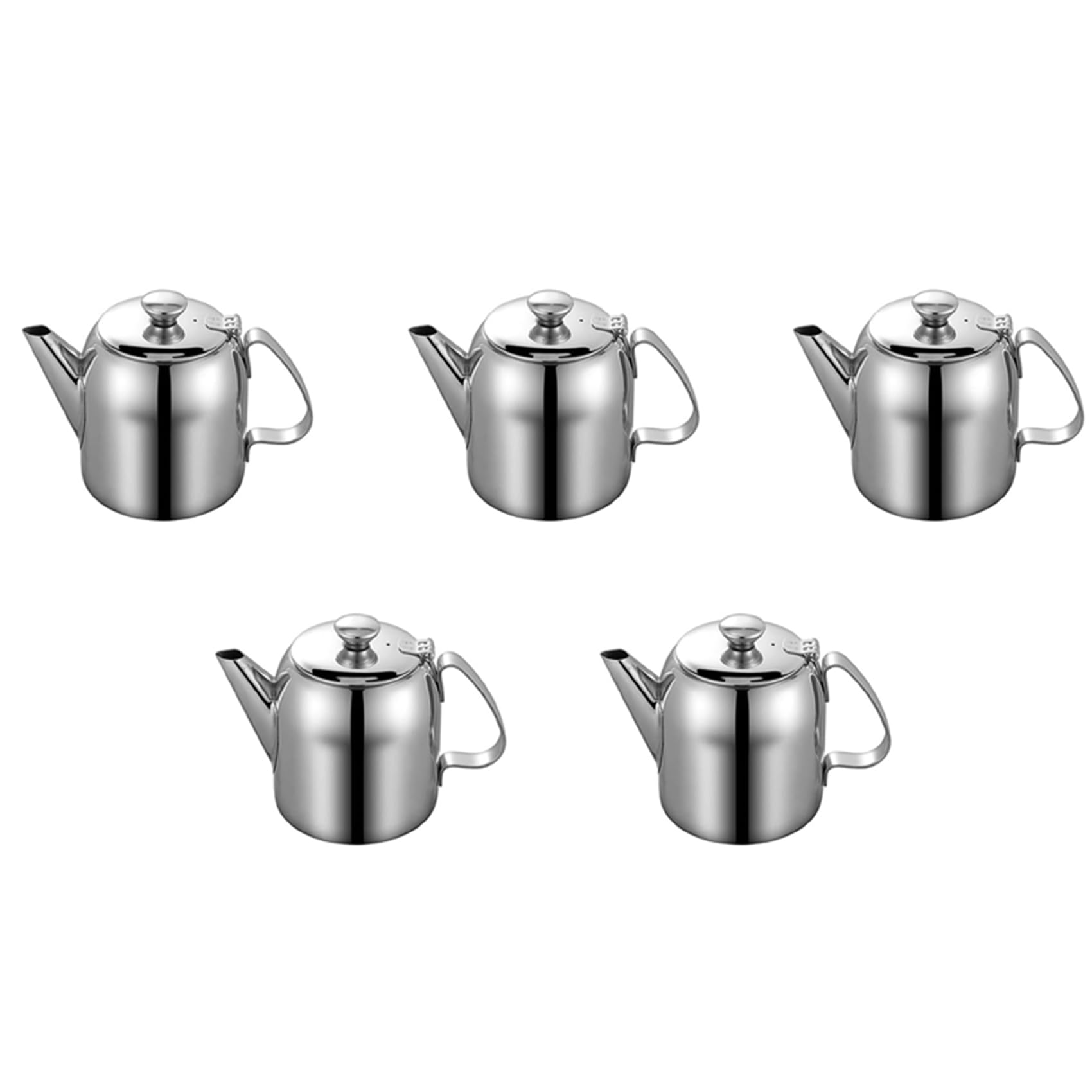 Hndhbfgrt 5X Stainless Steel Teapot 20 Oz Spill-Proof Metal Teapot with Short Straight Spout Cold Water Jug Coffee Kettle