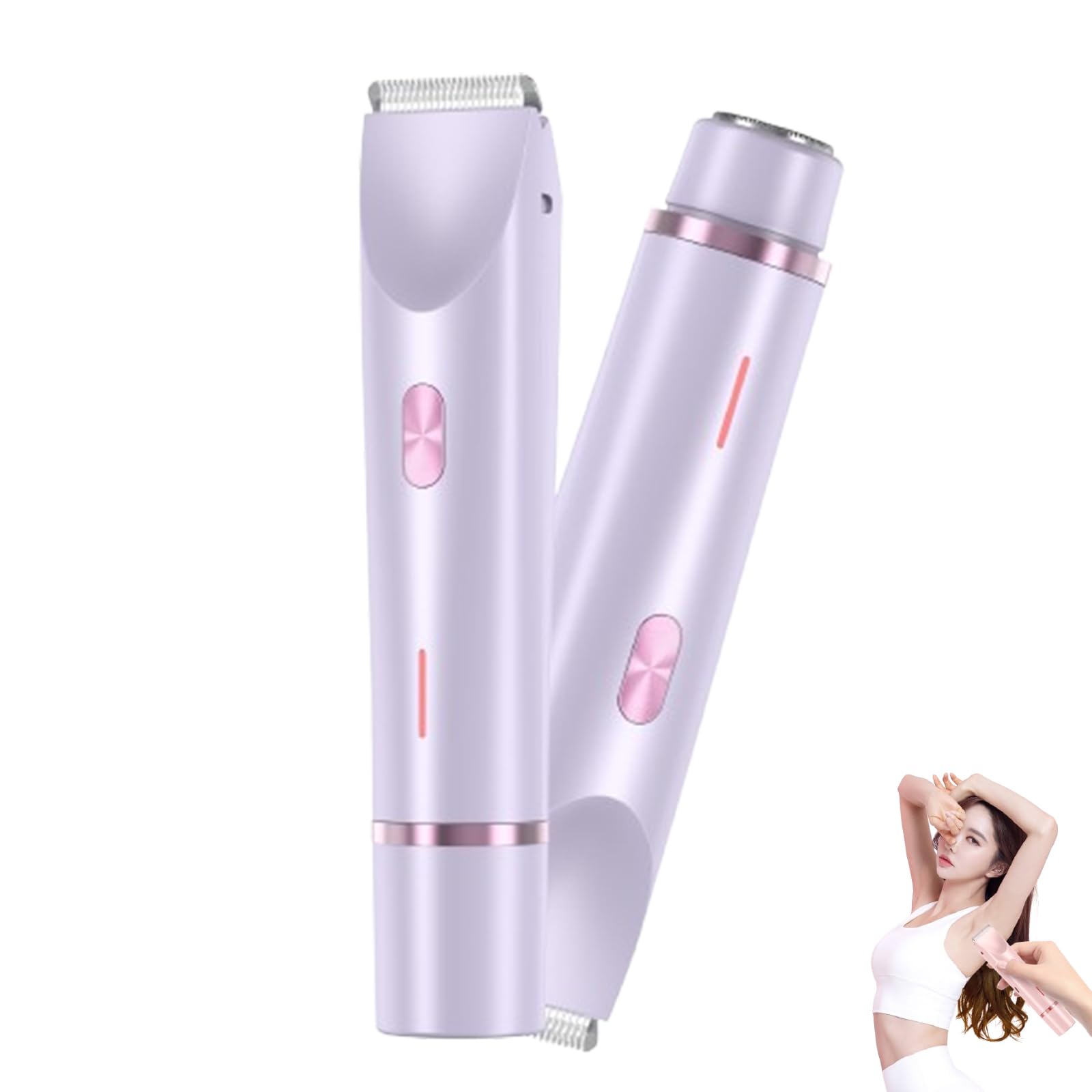 razerly,Dual Head Shaver Women,rasuradora Mujer Zona Intima,afeitadora Mujer Pubis,rasuradora Mujer,Trim Pod 2.0 Dhaver Women,Electric Hair Trimmer,Ipx7 Waterproof Rechargeable Wet and Dry Hair