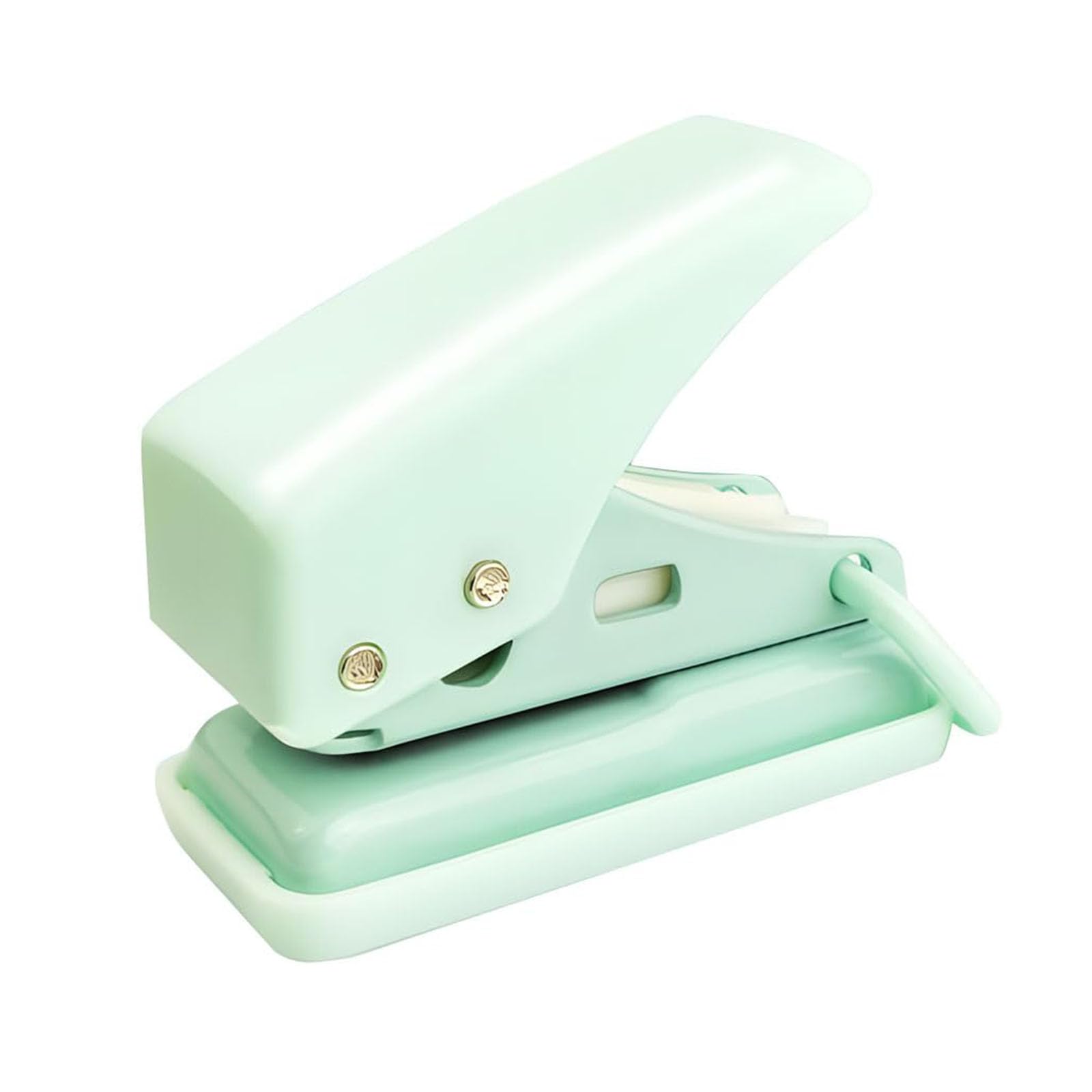 ZenithQuest Hole Punch Mini Handheld Portable Puncher Single Hole Puncher Perforator 10 Sheets at One Time for Paper Card Tag Green