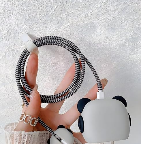 Image of VEROX Charger Protector 3D Pattern Compatible with iPhone Cable Protector Wire Cover for 18W & 20W | 360-degree Apple Charger Cute Design Data Saver Protective Sleeve- Astronaut