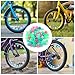 FRCTLNKG 144 Pcs Bike Spoke Beads, Bike Spoke Decorations Glow in The Dark & Noise Making for Kids Bicycle Accessories, Colorful & Durable (Two Styles)