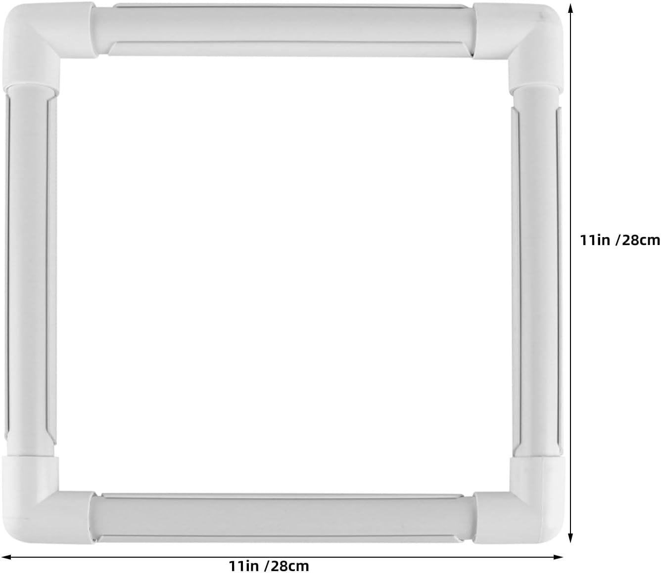 TOMETURE 2pcs Embroidery Hoop Snap Frame - Plastic Cross Stitch Frame - 11x11 Square Embroidery Hoops - DIY Sewing Tools for Quilting, Needlepoint, and Silk Painting