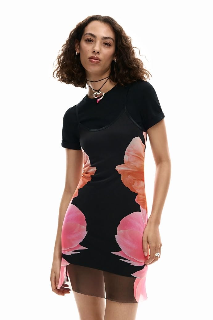 Desigual Damen Black Kleid (1er Pack)