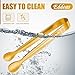 12PCS Mini Tongs For Serving, 2 Sizes 6 & 4 Inch Ice Tongs Mini Gold Sugar Stainless Steel Tong, Small Kitchen Tiny Food Tongs for Appetizers,Tea Party, Coffee Bar,Desserts & Ice Bucket
