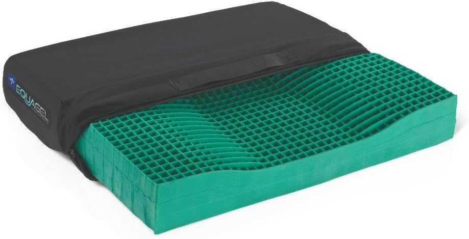 EquaGel Contour Cushion, 18" x 16", Pressure Reducing Wheelchair Comfort Seat with Gel Support Technology