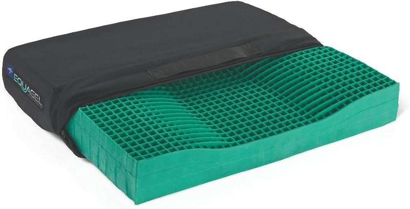 EquaGel Contour Cushion, 18" x 16", Pressure Reducing Wheelchair Comfort Seat with Gel Support Technology