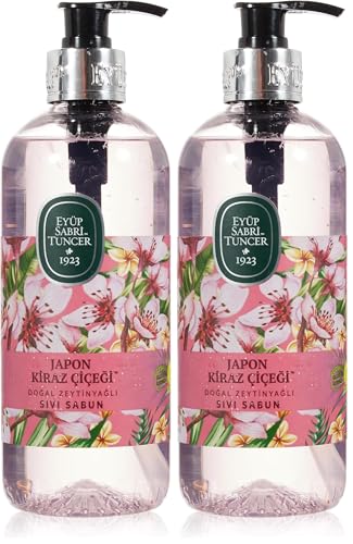 Doğal Zeytinyağli Sıvı Sabun Japon Kiraz Çiçeği (500 ml) 2'li set