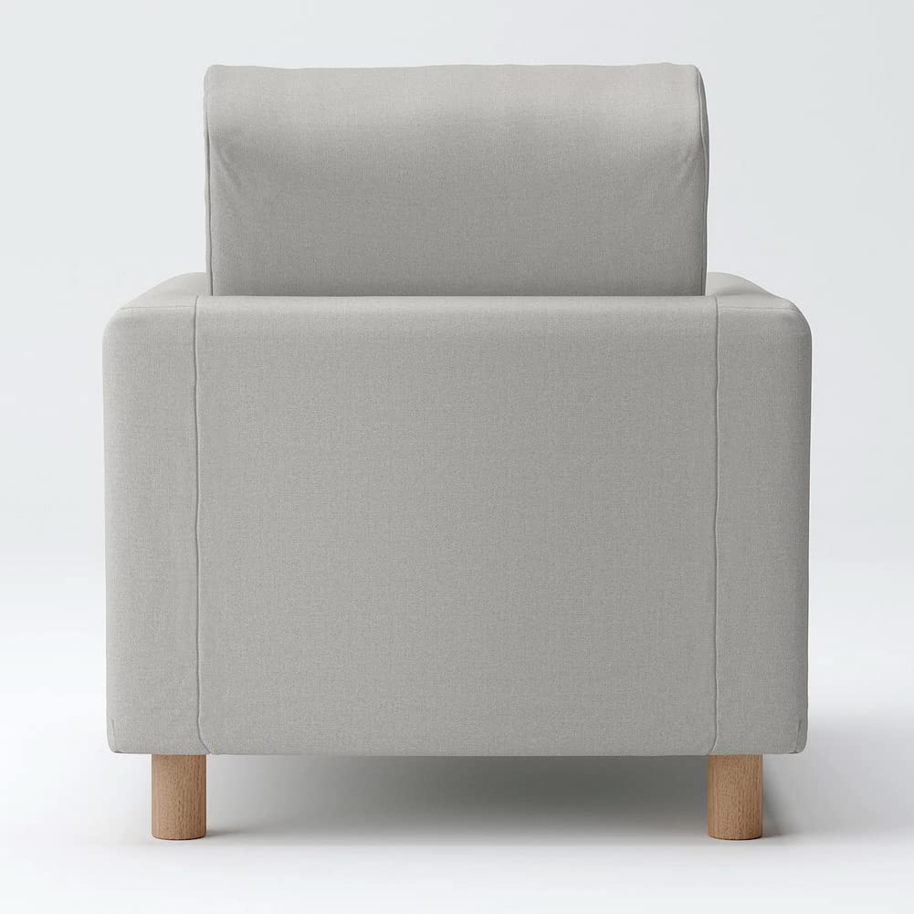 Amazon｜無印良品 カバー 杢ライトグレー 綿帆布 ソファ本体 1シーター