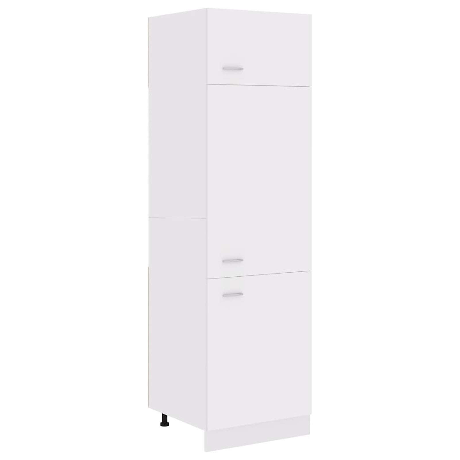 Mobile per Frigo “Lyon” Bianco 60x57x207 cm Legno Multistrato