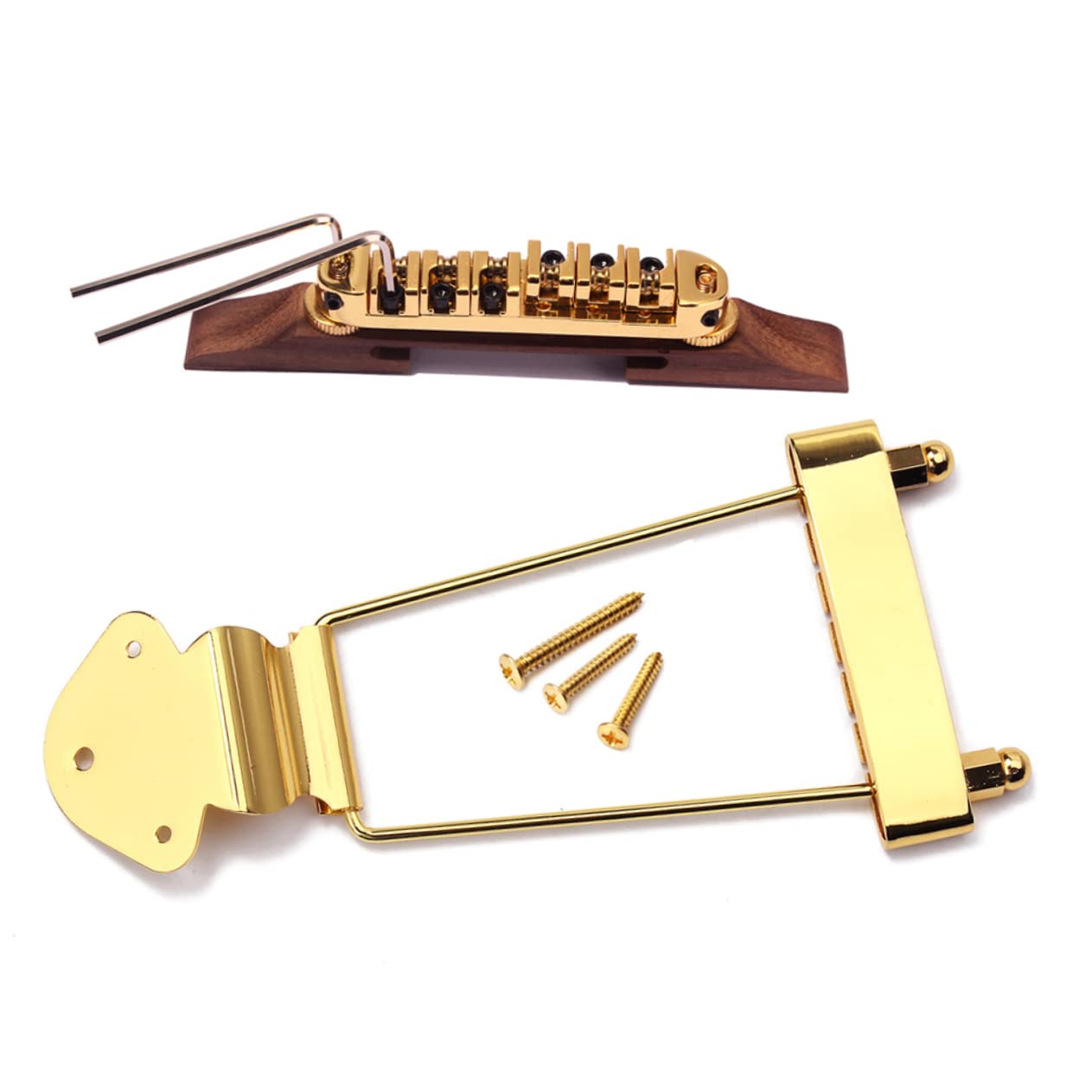 Ponticello per Chitarra Jazz Archtop Regolabile in Altezza Oro