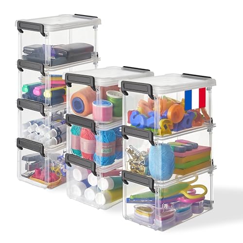 Iris Ohyama, Aufbewahrungsboxen aus Kunststoff mit Deckel und...