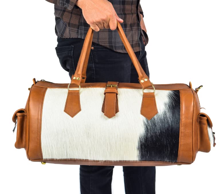 Full Grain Cowhide Leather Duffle Bag Genuine Leather